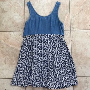 Floral jean dress